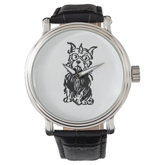 Reloj De Pulsera Perro Terrier (Anverso)
