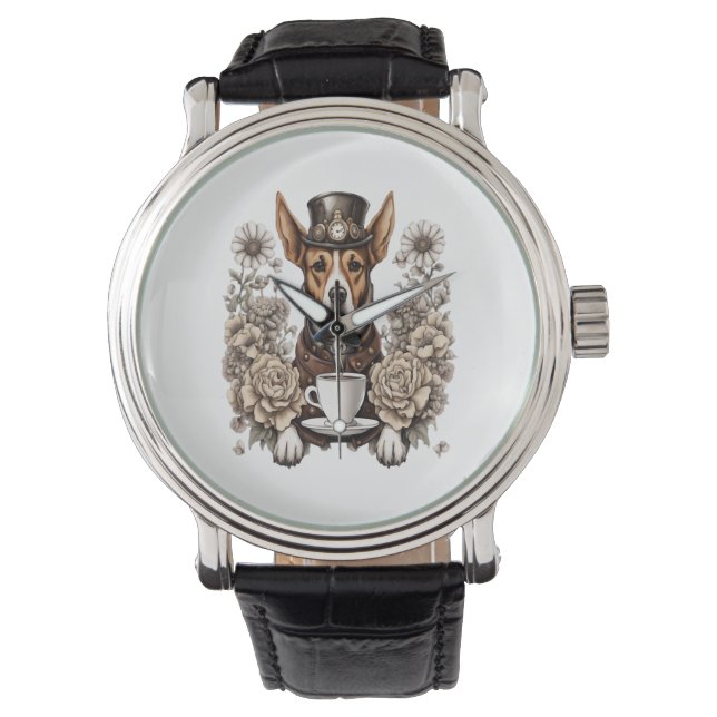Reloj De Pulsera perro y café (Anverso)