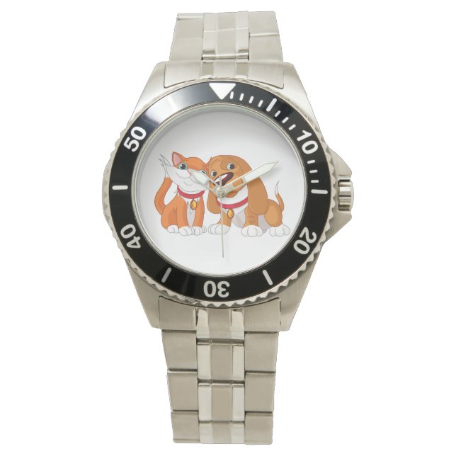 Reloj De Pulsera Perro Y Gato Cuidados (Anverso)