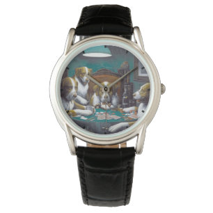 Reloj De Pulsera Perros jugando póquer Cassius Marcellus Coolidge 1