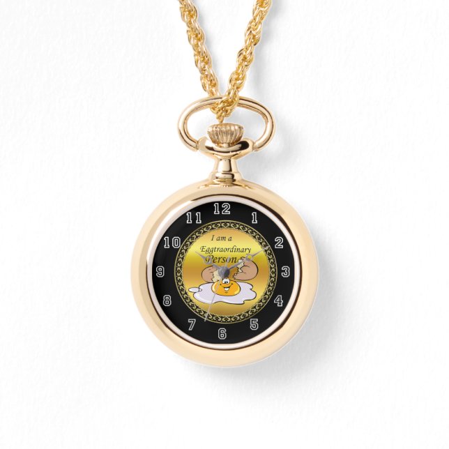 Reloj De Pulsera personaje de dibujos animados huevo frito con gran (Anverso)
