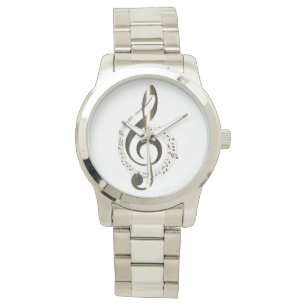 RELOJ DE PULSERA PERSONAL DE MÚSICA Y LIMPIEZA CON NOTAS