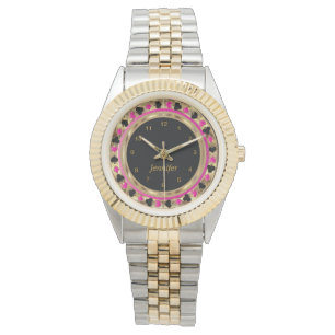 Reloj De Pulsera Personalice al jugador de póker en rosa