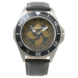 Reloj De Pulsera Personalice, Lauburu de bronce apenado vasco,