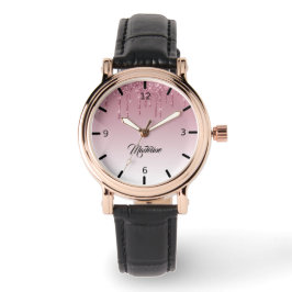 Reloj De Pulsera Personalice su propio Purpurina de goteo
