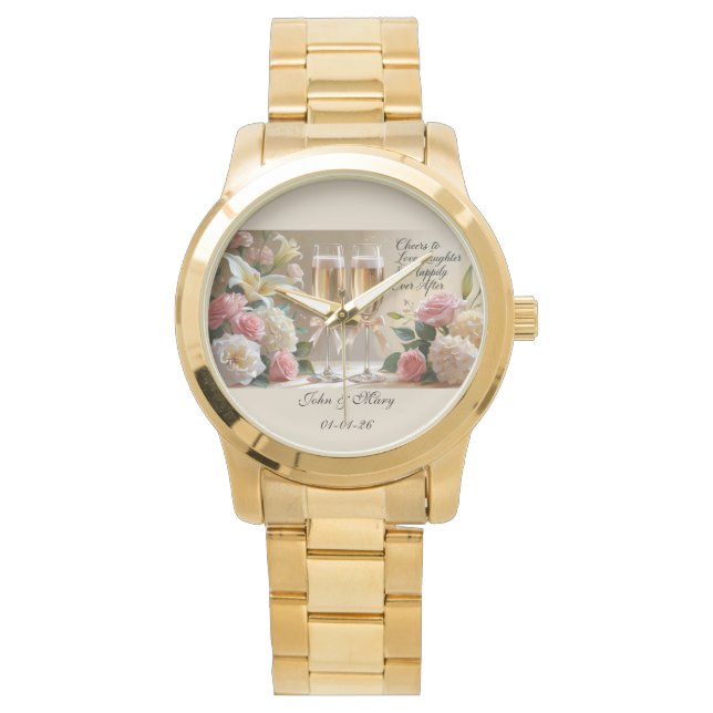 Reloj De Pulsera Personalised Bridal E Warch- Happily Ever After (Anverso)