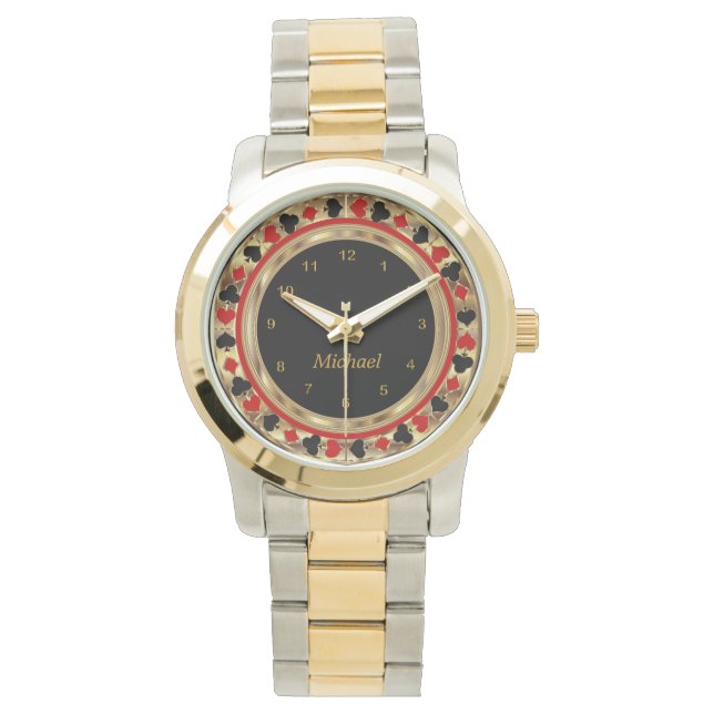 Reloj De Pulsera Personaliza al jugador de póquer (Anverso)