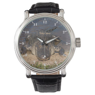 Reloj De Pulsera Personaliza cara a cara con el caimán americano
