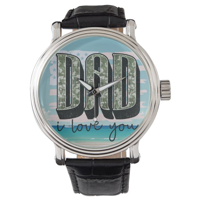 Reloj De Pulsera Personaliza tu propio diseño personalizado papá qu (Anverso)