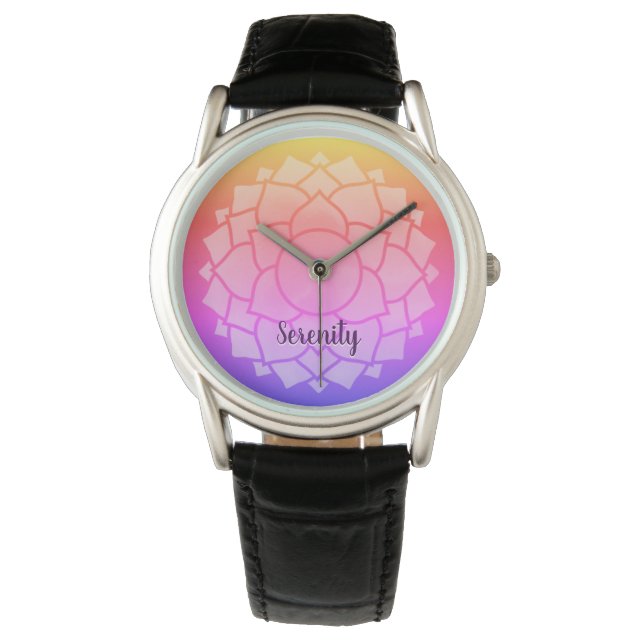 Reloj De Pulsera Personalizable Chakra Design Nombre personalizado  (Anverso)