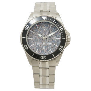 Reloj De Pulsera Personalizable de asfalto y guijarros