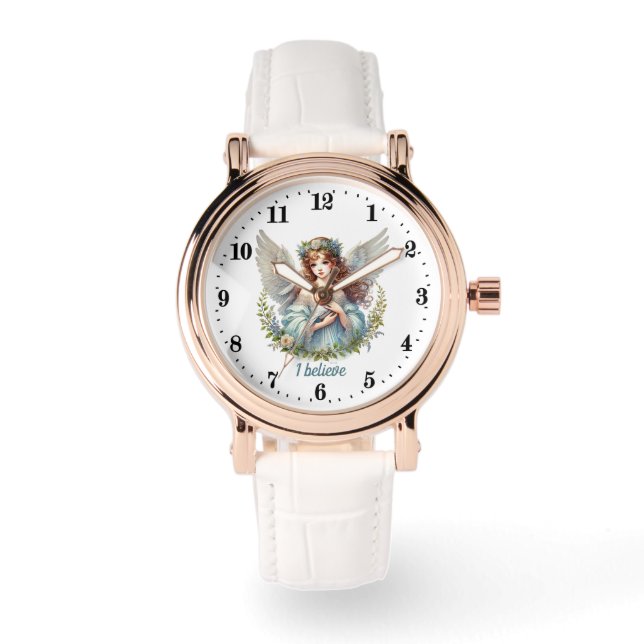 Reloj De Pulsera Personalizable de los amantes del Ángel Elegante (Anverso)