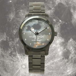 Reloj De Pulsera Personalizable de presupuesto nocturno de la luna