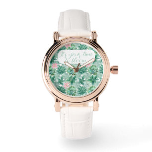 Reloj De Pulsera Personalizable "Es tu momento para florecer" sucul