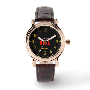 RELOJ DE PULSERA PERSONALIZABLE MODERNO ELEGANTE BROWN VERIFICADO M