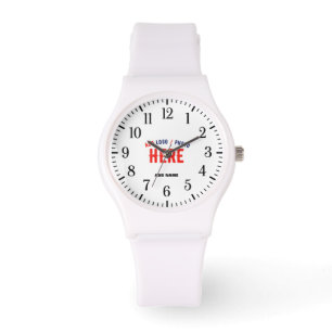 RELOJ DE PULSERA PERSONALIZABLE MODERNO ESTILO BLANCO VERIFICADO MA