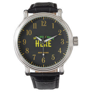 RELOJ DE PULSERA PERSONALIZABLE MODERNO ESTILO NEGRO VERIFICADO MAR