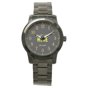 RELOJ DE PULSERA PERSONALIZABLE MODERNO ESTILO NEGRO VERIFICADO MAR