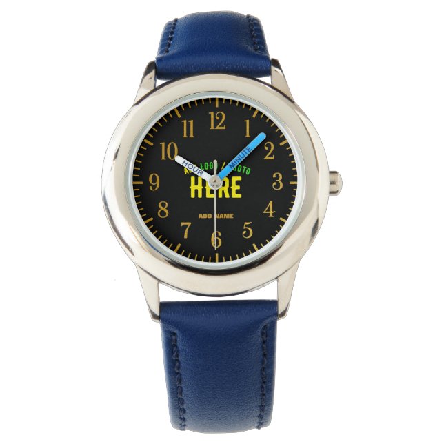 RELOJ DE PULSERA PERSONALIZABLE MODERNO ESTILO NEGRO VERIFICADO MAR (Anverso)