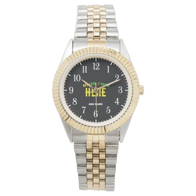 RELOJ DE PULSERA PERSONALIZABLE MODERNO ESTILO NEGRO VERIFICADO MAR (Anverso)