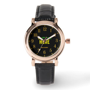RELOJ DE PULSERA PERSONALIZABLE MODERNO ESTILO NEGRO VERIFICADO MAR