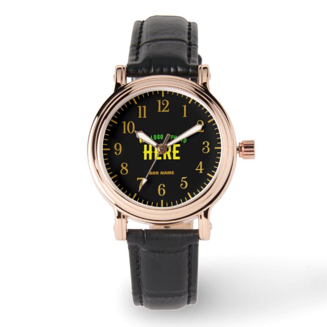 RELOJ DE PULSERA PERSONALIZABLE MODERNO ESTILO NEGRO VERIFICADO MAR (Anverso)