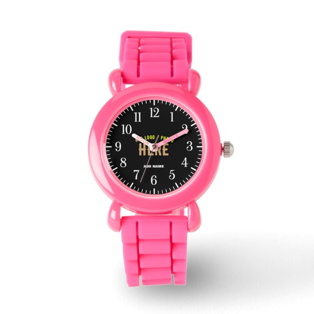 RELOJ DE PULSERA PERSONALIZABLE MODERNO ESTILO NEGRO VERIFICADO MAR (Anverso)