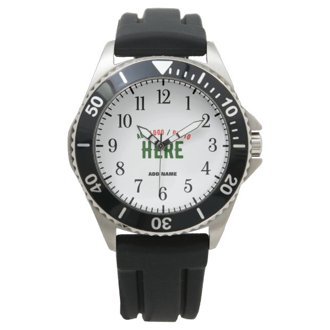 RELOJ DE PULSERA PERSONALIZABLE MODERNO ESTILO NEGRO VERIFICADO MAR (Anverso)