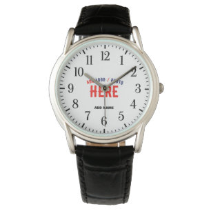 RELOJ DE PULSERA PERSONALIZABLE MODERNO ESTILO NEGRO VERIFICADO MAR