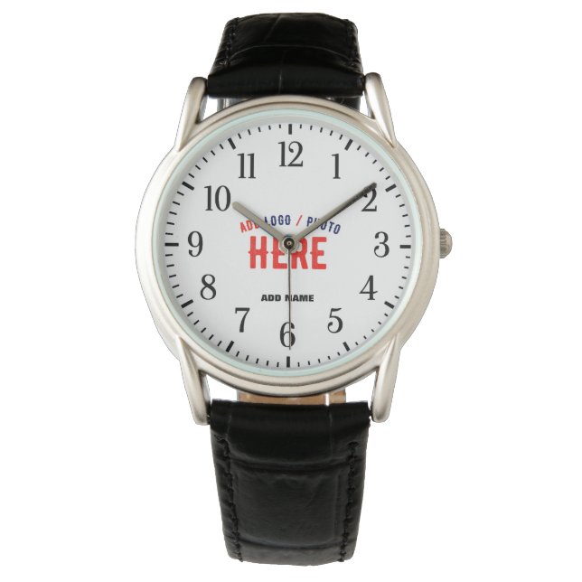 RELOJ DE PULSERA PERSONALIZABLE MODERNO ESTILO NEGRO VERIFICADO MAR (Anverso)
