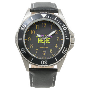 RELOJ DE PULSERA PERSONALIZABLE MODERNO ESTILO NEGRO VERIFICADO MAR