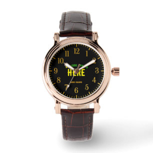 RELOJ DE PULSERA PERSONALIZABLE MODERNO ESTILO NEGRO VERIFICADO MAR
