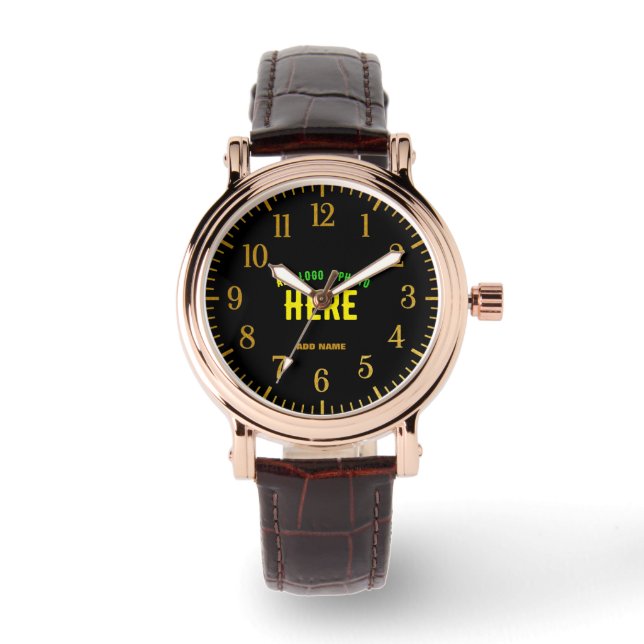 RELOJ DE PULSERA PERSONALIZABLE MODERNO ESTILO NEGRO VERIFICADO MAR (Anverso)