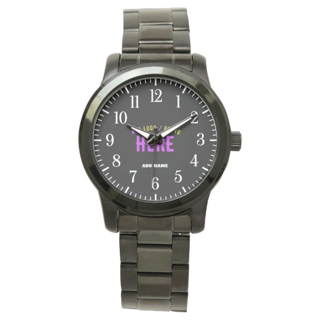 RELOJ DE PULSERA PERSONALIZABLE MODERNO ESTILO NEGRO VERIFICADO MAR (Anverso)