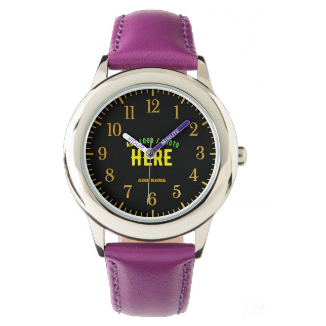 RELOJ DE PULSERA PERSONALIZABLE MODERNO ESTILO NEGRO VERIFICADO MAR (Anverso)