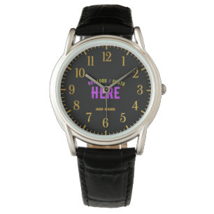RELOJ DE PULSERA PERSONALIZABLE MODERNO ESTILO NEGRO VERIFICADO MAR