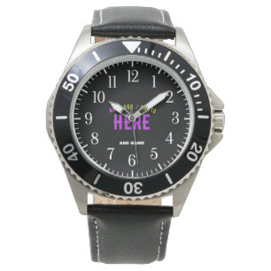 RELOJ DE PULSERA PERSONALIZABLE MODERNO ESTILO NEGRO VERIFICADO MAR