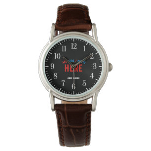 RELOJ DE PULSERA PERSONALIZABLE MODERNO ESTILO NEGRO VERIFICADO MAR