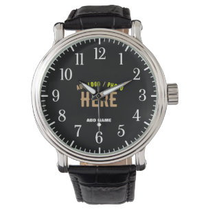 RELOJ DE PULSERA PERSONALIZABLE MODERNO ESTILO NEGRO VERIFICADO MAR