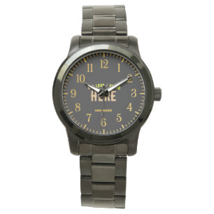 RELOJ DE PULSERA PERSONALIZABLE MODERNO ESTILO NEGRO VERIFICADO MAR