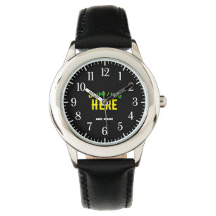 RELOJ DE PULSERA PERSONALIZABLE MODERNO ESTILO NEGRO VERIFICADO MAR