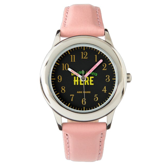 RELOJ DE PULSERA PERSONALIZABLE MODERNO ESTILO NEGRO VERIFICADO MAR (Anverso)