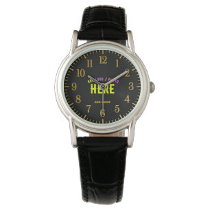 RELOJ DE PULSERA PERSONALIZABLE MODERNO ESTILO NEGRO VERIFICADO MAR