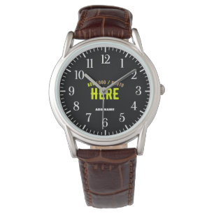 RELOJ DE PULSERA PERSONALIZABLE MODERNO ESTILO NEGRO VERIFICADO MAR