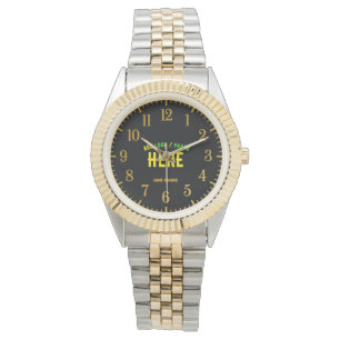 RELOJ DE PULSERA PERSONALIZABLE MODERNO ESTILO NEGRO VERIFICADO MAR