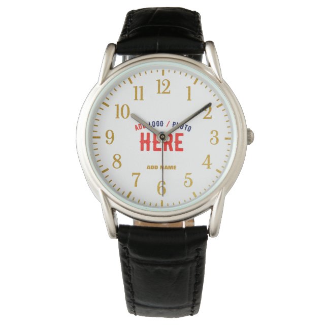 RELOJ DE PULSERA PERSONALIZABLE MODERNO ESTILO NEGRO VERIFICADO MAR (Anverso)