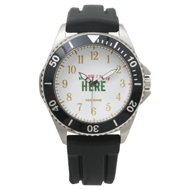 RELOJ DE PULSERA PERSONALIZABLE MODERNO ESTILO NEGRO VERIFICADO MAR (Anverso)