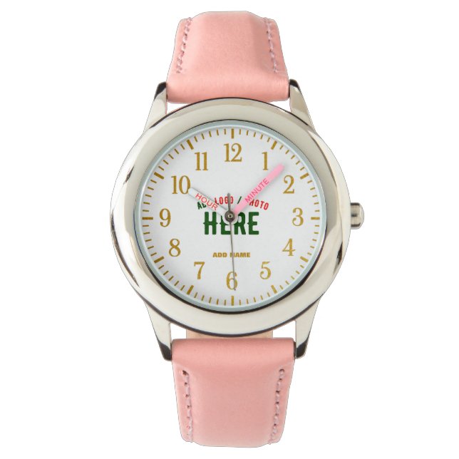 RELOJ DE PULSERA PERSONALIZABLE MODERNO ESTILO ROSA VERIFICADA MARC (Anverso)