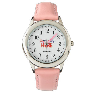 RELOJ DE PULSERA PERSONALIZABLE MODERNO ESTILO ROSA VERIFICADA MARC