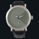 Reloj De Pulsera Personalizable Moss Green Diagonal Watch<br><div class="desc">Impresiona con este elegante Observatorio Diagonal Verde Moss — donde la teoría de color moderna se encuentra con el diseño minimalista. Con una sutil división diagonal, un lado mate y el otro moteado, este reloj captura el equilibrio y el movimiento de una sola mirada. Su tono honesto y sofisticado lo...</div>